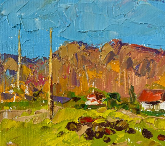 Sunny day outside the village