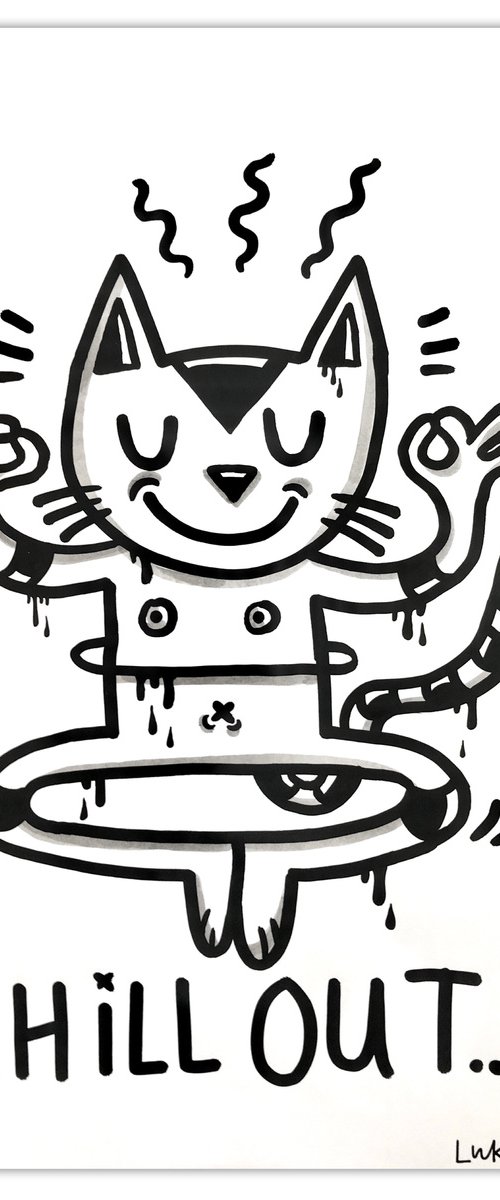 Chill Out - A3 Drawing by Luke Crump