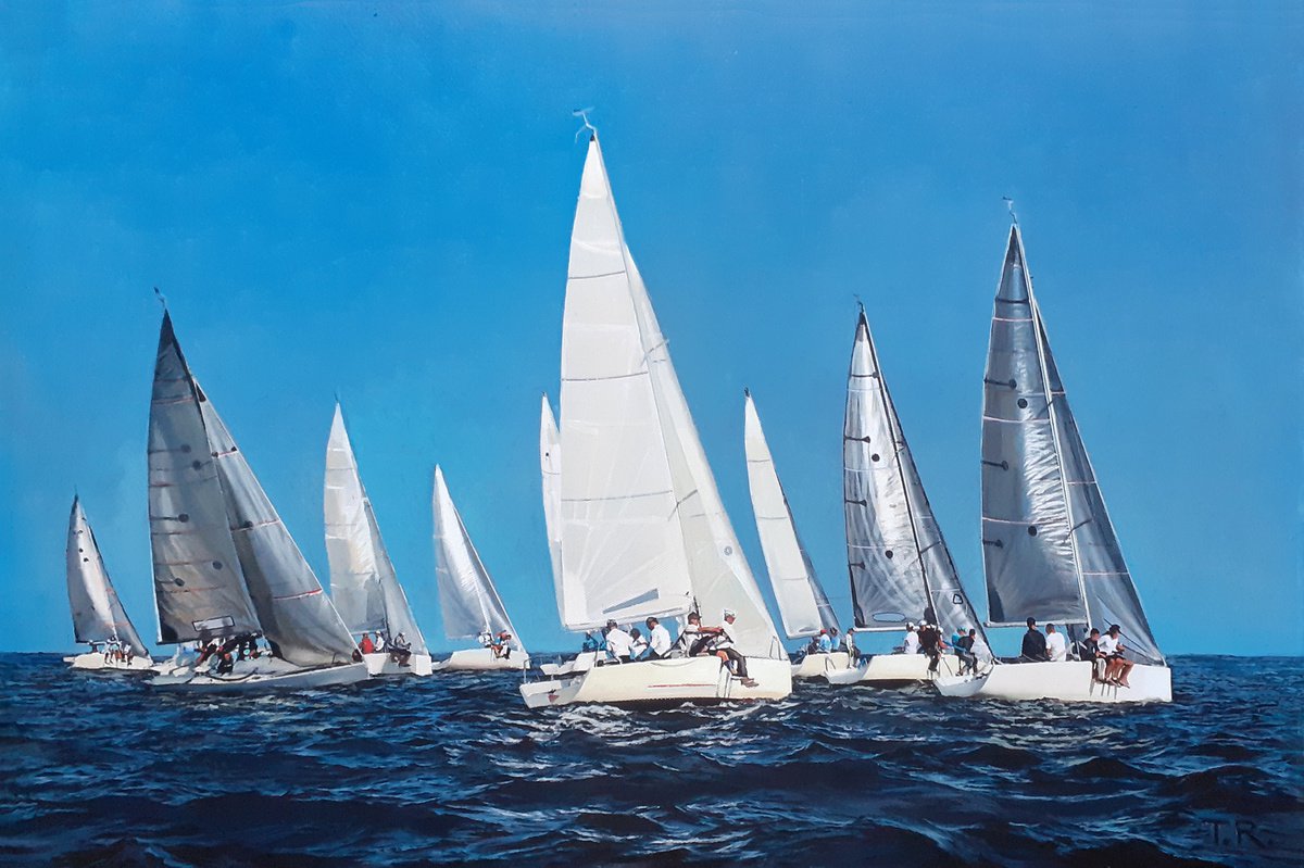 Sunday Sailing By Tatiana Rezvaya, 30 X 22, Artwork For Sale On Artfinder