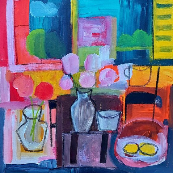 Two Vases of Flowers