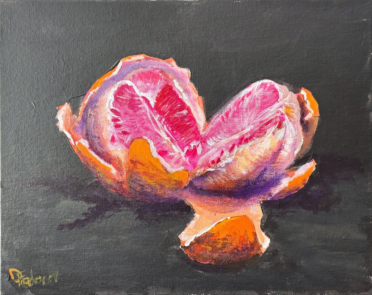 Fresh Grapefruit Still Life By Dmitry Fedorov, 12 X 9, Artwork For Sale On Artfinder