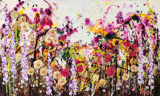 Roseberry Fields Abstract Floral Landscape