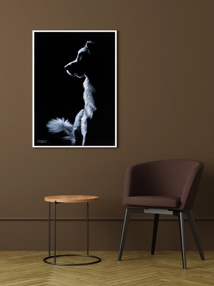 Photorealistic Animal Oil Painting By Vlad Atasyan, 20 X 28", Faithful, Original Artwork