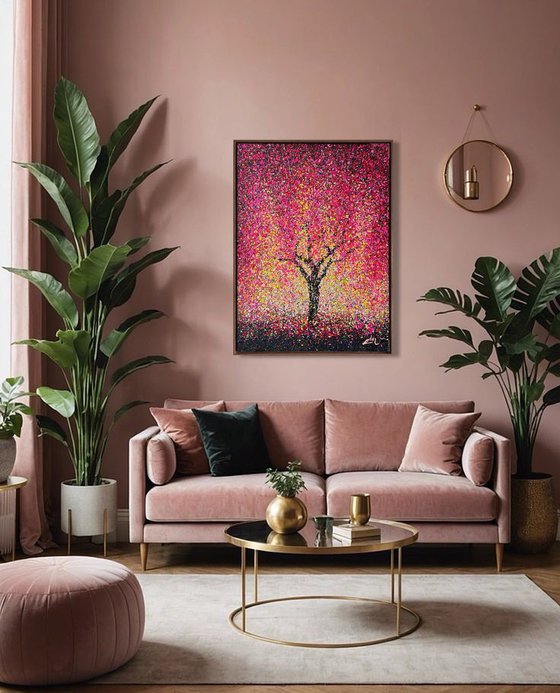 Pink Serenity - framed