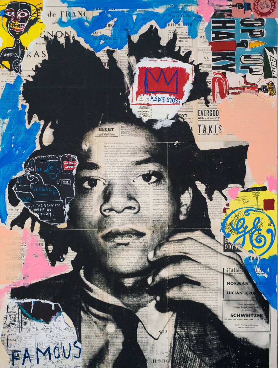 Jean Michel Basquiat Collage by Dane Shue