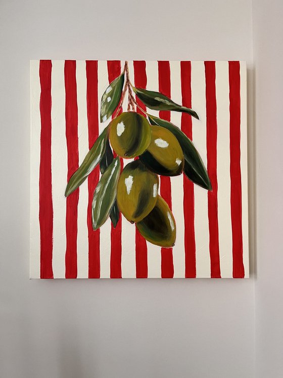 Vintage Striped Olives