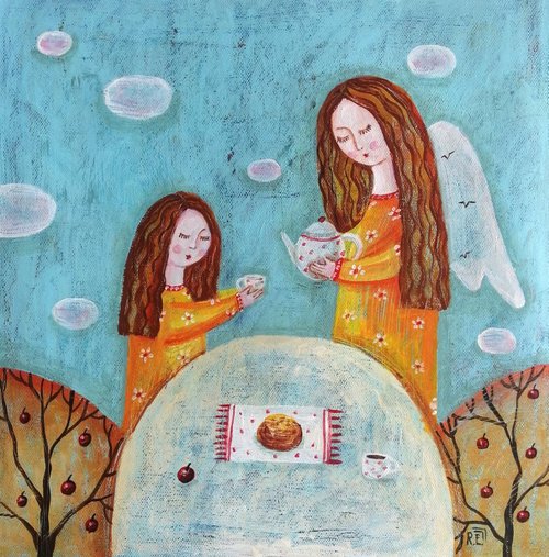 Tea party with an angel by Elena Razina