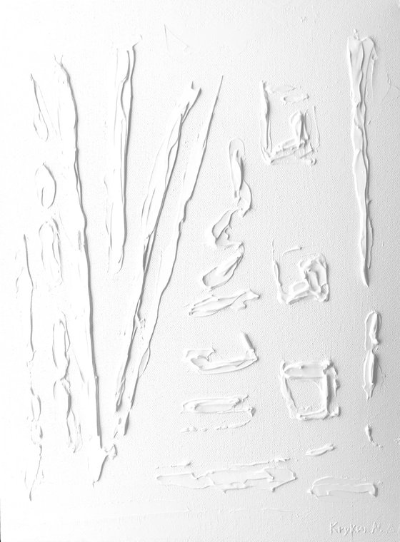 White abstraction snow