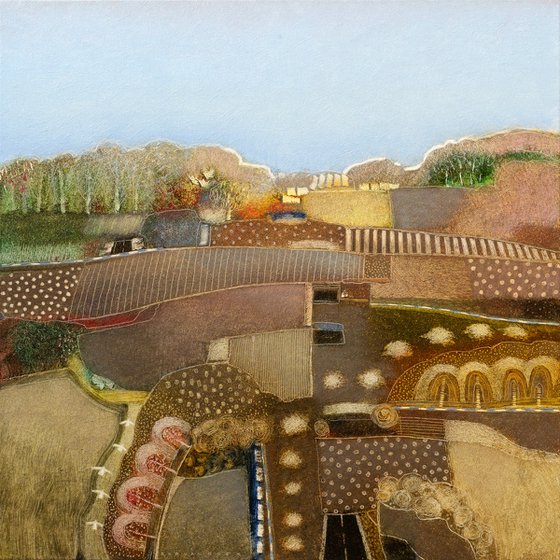 A cloudless blue sky