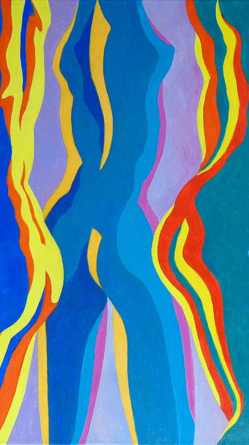 FIVE NUDES DANCE - SOLD by Stephen Conroy