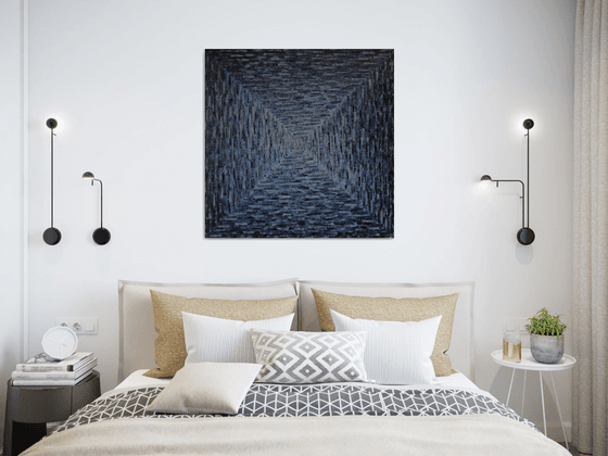 Large Square Blue-Grey Gradient