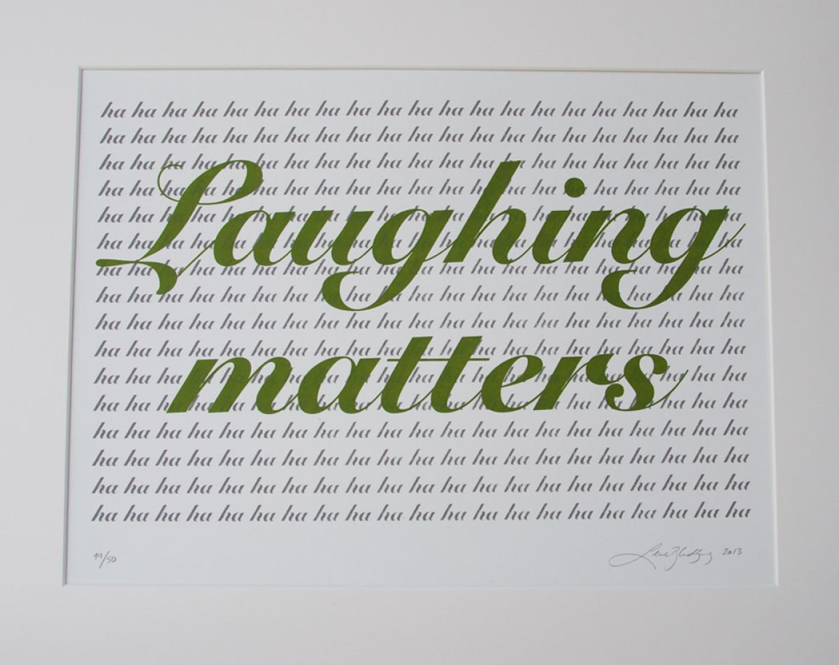 Abstract Screenprint By Lene Bladbjerg, 20 X 16", Laughing Matters, Original Artwork