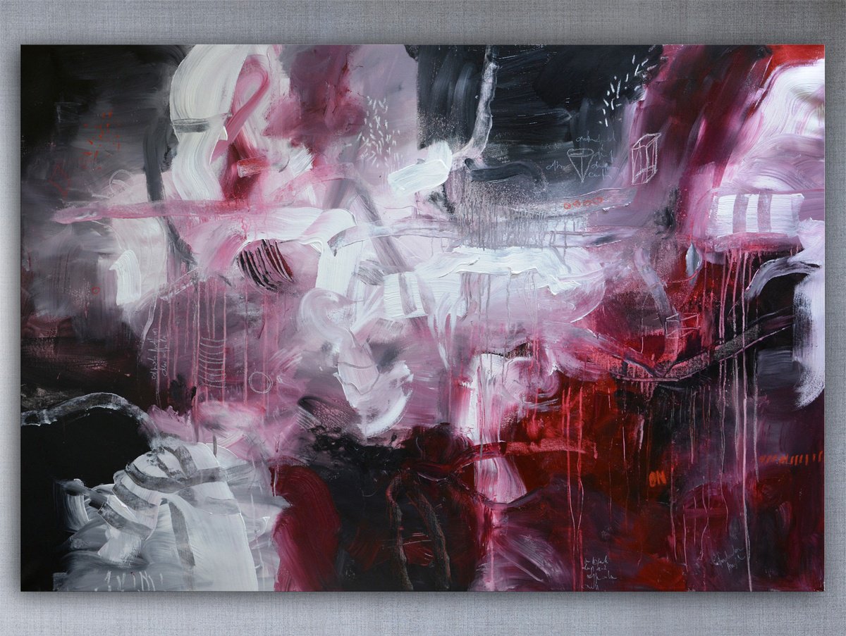  Crimson Reverie By Andrada Anghel, 60 X 40, Artwork For Sale On Artfinder