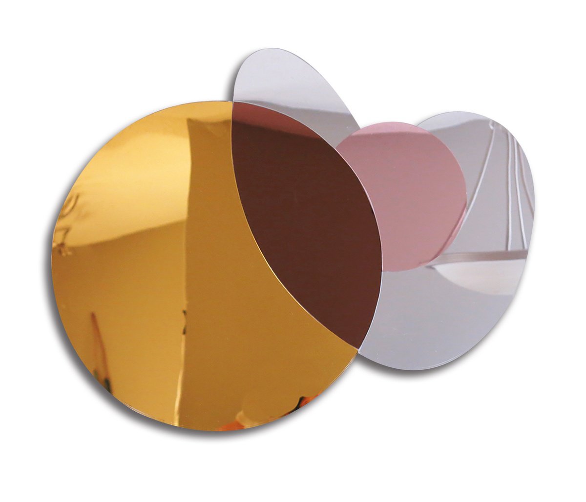 Geometric Abstract Collage By Dong Su, 24 X 18, Acrylic Mirror Wall Deco, Original Artwork