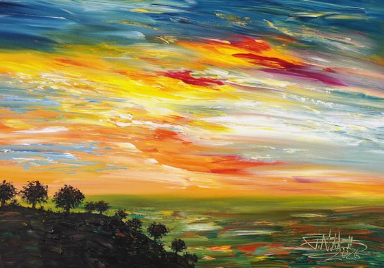 Romantic Evening Landscape A 2