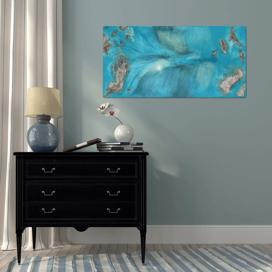 Aerial Seascape painting