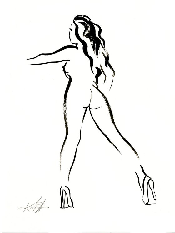 Brushstroke Nude Goddess Collection -  Set 2 by Kathy Morton Stanion