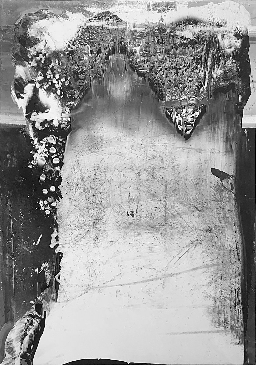 Organic Abstract Acrylic Painting By Steve Pennisi, 22 X 30", Overflow, Original Artwork