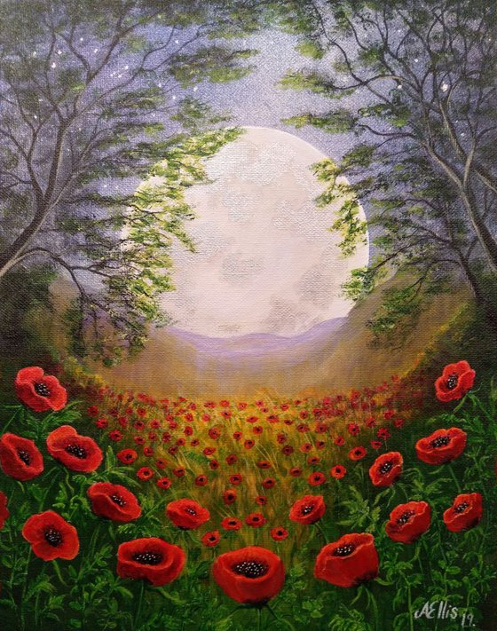 Moonlit Poppies