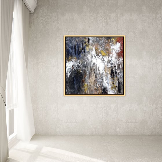 Large Abstract Neutral Brown Beige Colors Textured Painting Modern Art  Copper Bronze Gold Abstraction Landscape Contemporary Artwork Modern Art for Living Room