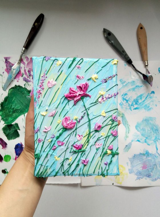 Whisper of flowers + Easel or Frame, miniature