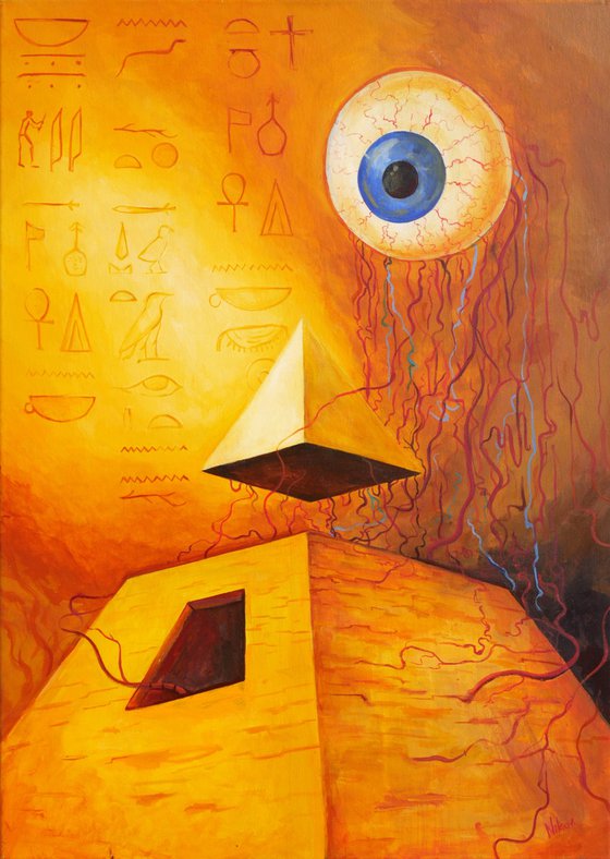 The All-Seeing Eye - Acrylic painting 50x70cm