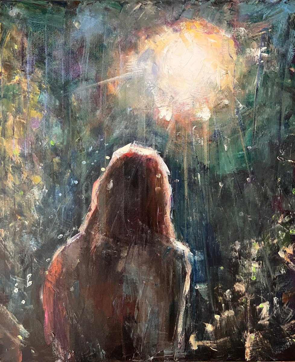 Impressionistic Landscape Oil Painting By Liubou Sas, 20 X 24", I See, Original Artwork