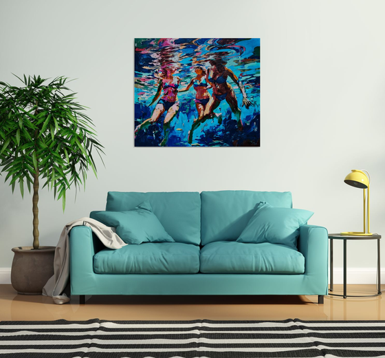 Under the clear water