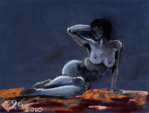 Royal Blue Nude 09 by Gennadi Belousov