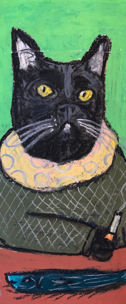 Smoking cat #13 by Pavel Kuragin
