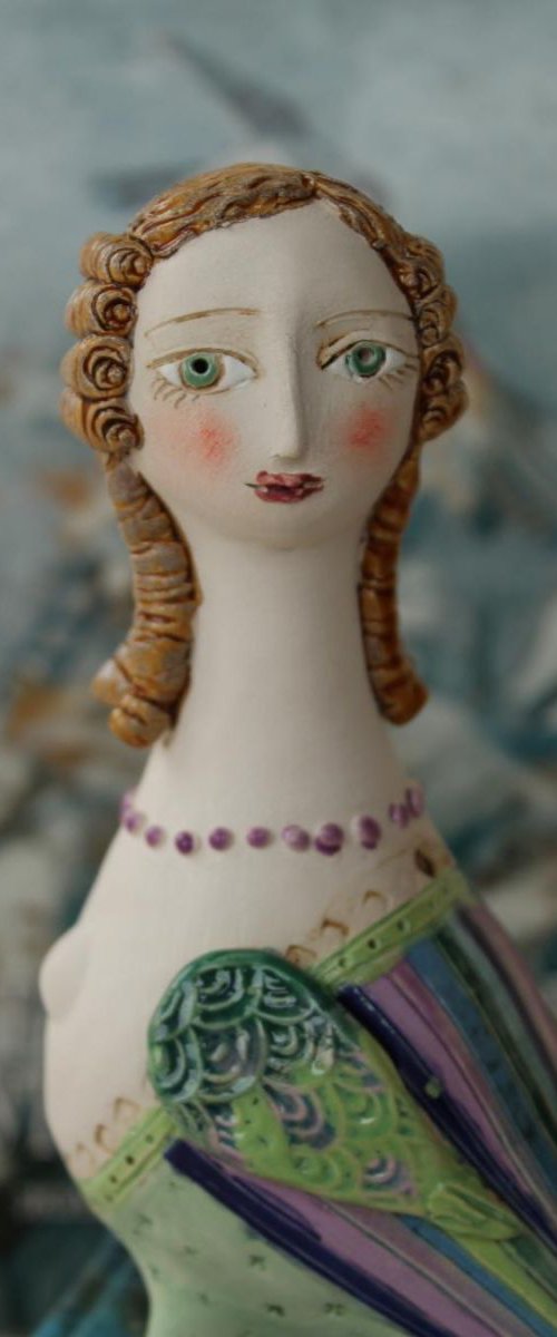 Alkonost. Ceramic sculpture by Elya Yalonetski