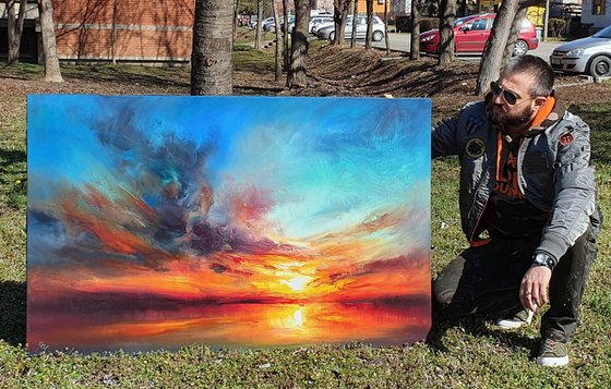 " Echo of the evening Aura " (W 140 x H 90 cm) SPECIAL PRICE!!!