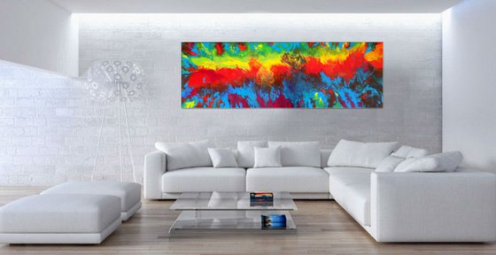 Dance with Colors - Large Modern Abstract Painting - Ready to Hang