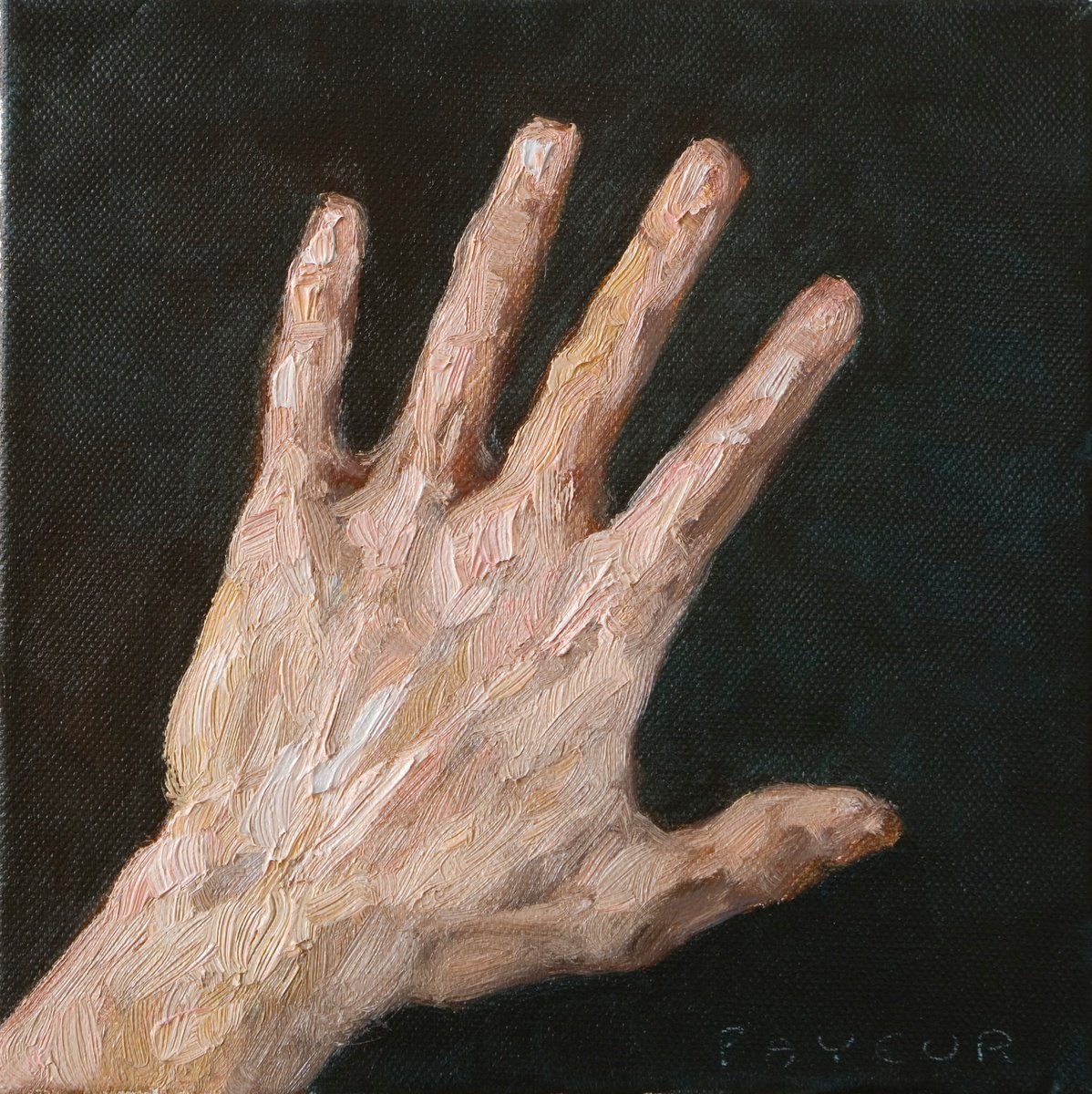 hand on dark backgrounf by Olivier Payeur