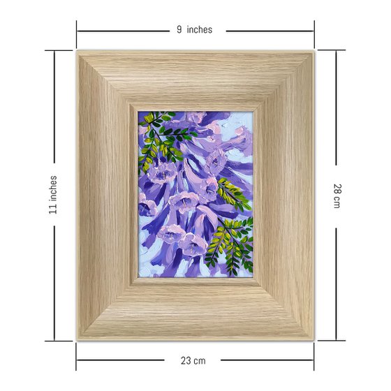 Jacaranda flowers – framed original painting