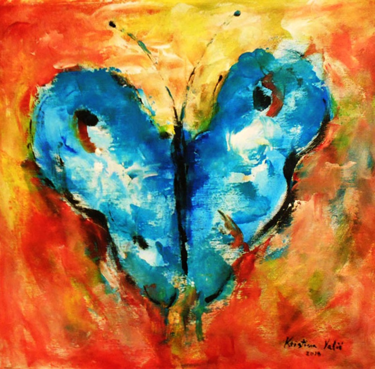 Butterfly Acrylic Painting By Kristina Valic Artfinder