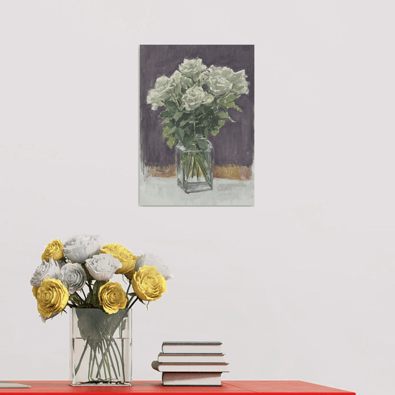 Roses in a jar