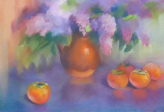 Persimmon and lilac