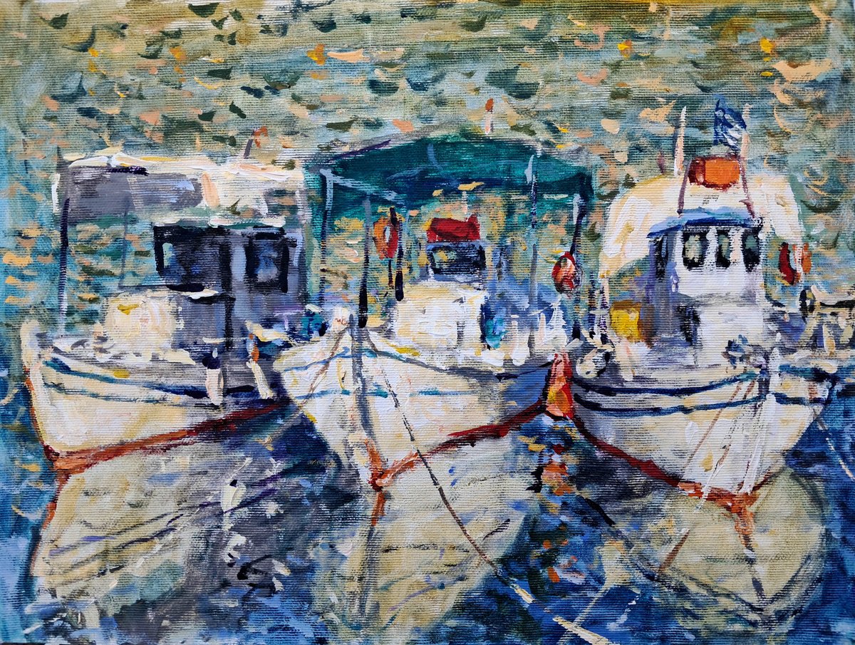  3 White Oldies By Dimitris Voyiazoglou, 20 X 17, Artwork For Sale On Artfinder