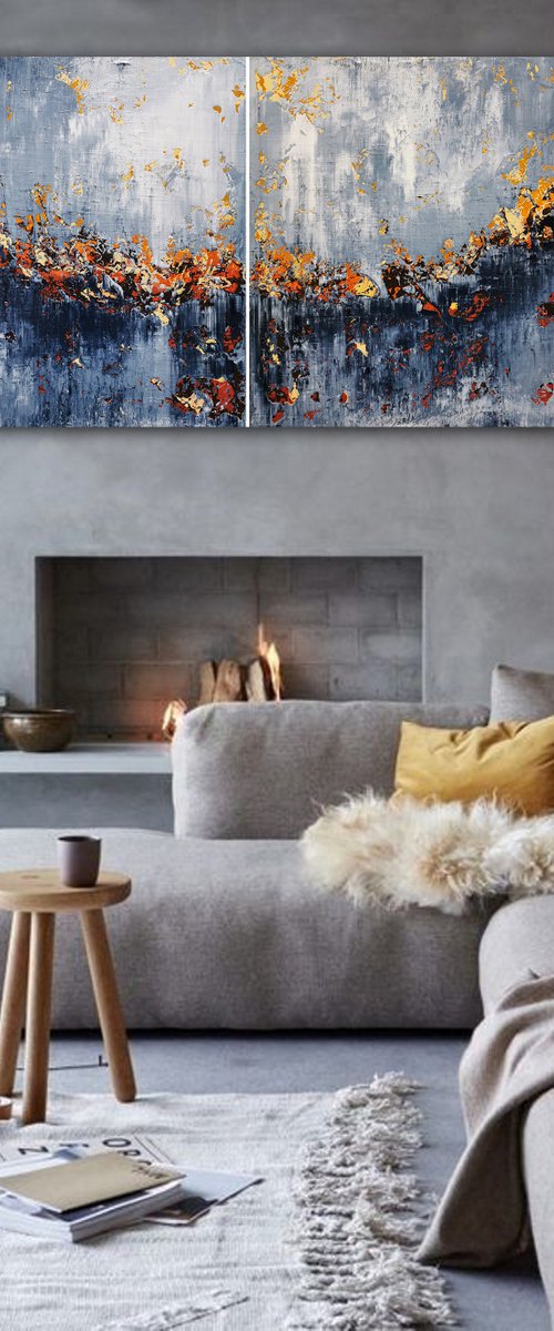 180x90cm. / abstract painting / Abstract 1233 by Alex Senchenko