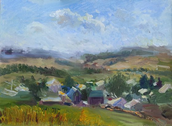 Landscape with houses