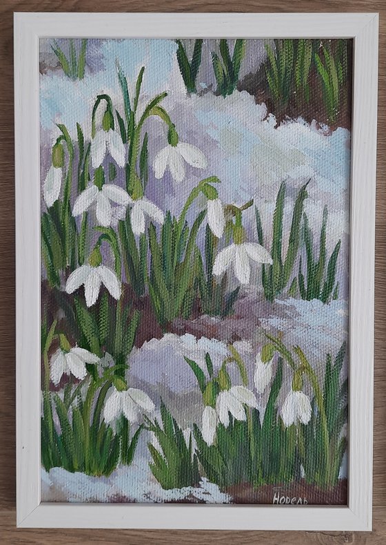 Snowdrops - Original  oil painting (2021)