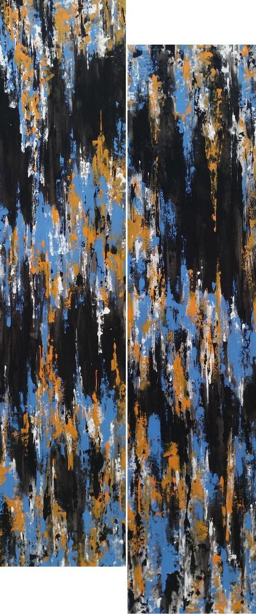 « Gravitation №4 » by M.Y.  Diptych by Max Yaskin