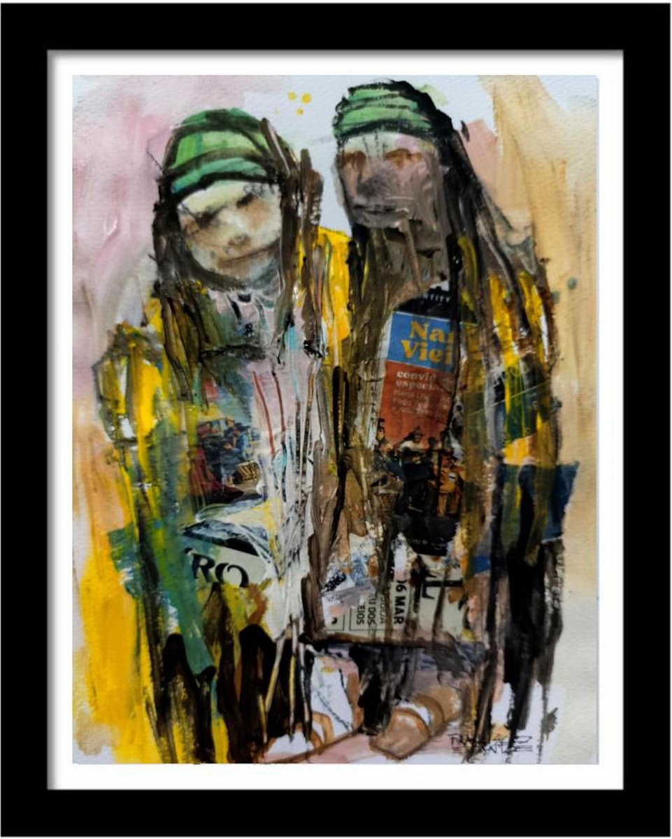 Expressive Painting , Beautiful People 2 By Francisco Santos, 11 X 14, Artwork For Sale On Artfinder
