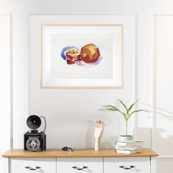 Ripe Pomegranates (Alla Prima)