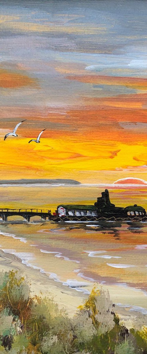 Winter sunrise over Bournemouth Pier by Marja Brown