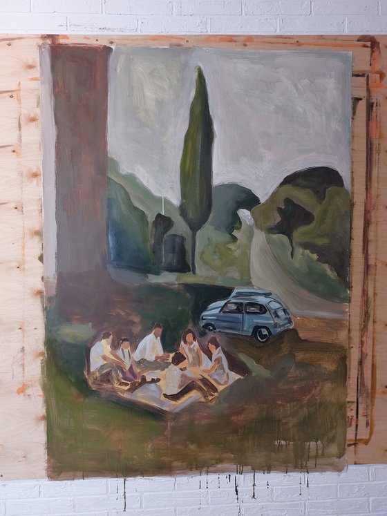 Picnic by the Cypress