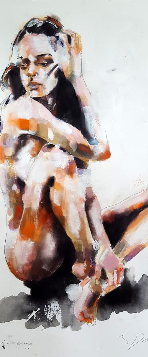 5-21-18 figure with orange by Thomas Donaldson