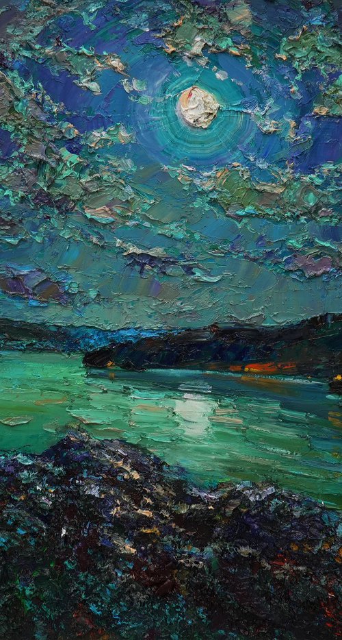 Blue night by Alisa Onipchenko-Cherniakovska