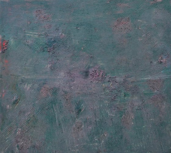 XXL large green oil painting